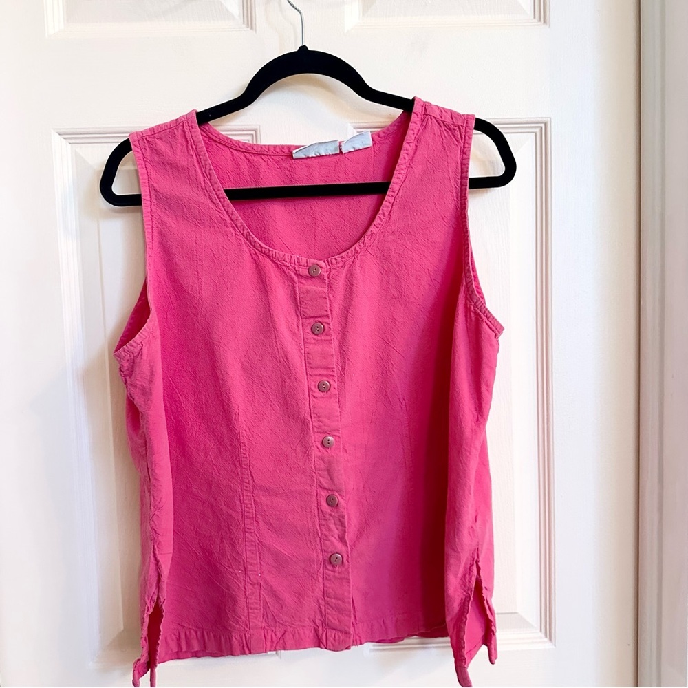 Pink cotton basic editions tank